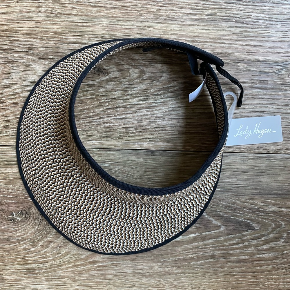 🛑SOLD OUT🛑Lady Hagen Adjustable Straw Sun Visor - Picture 2 of 4